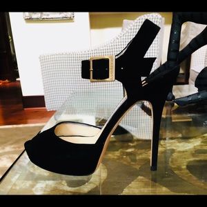 Jimmy Choo Black Suede Stiletto Heels